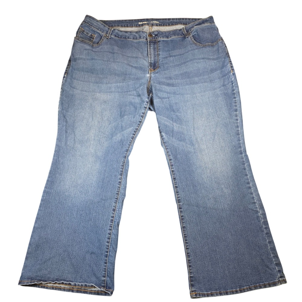 Old Navy Original Bootcut Jeans Womens Blue Medium Wash 24 Plus Short
